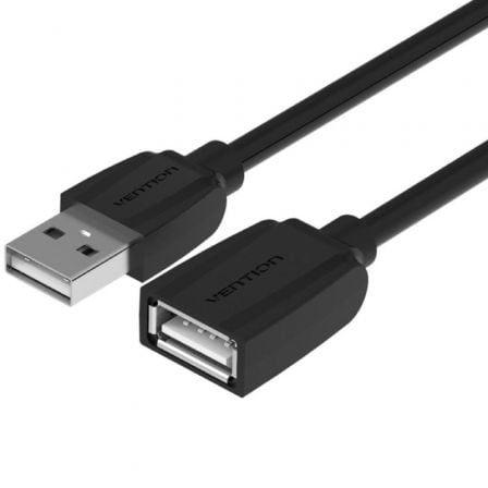 art_ven-cab20vas-a44-b150_1.jpg Cable Alargador USB 2.0 Vention VAS-A44-B150/ USB Macho - USB Hembra/ 1.5m/ Negro - Imagen 1