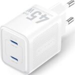 Cargador de Pared GaN Vention FEFW0-EU/ 2xUSB Tipo-C/ 45W