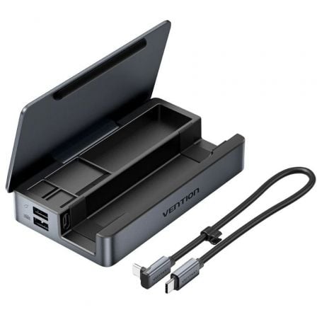 art_ven-dock20tpzh0_1.jpg Docking USB Tipo-C para Steam Deck / Switch Vention TPZH0/ 2xHDMI 4K/ 3xUSB/ 1xUSB Tipo-C/ 1xUSB Tipo-C PD/ 1xRJ45/ 1xLector Tarjetas/ Gris - Imagen 1