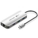 Docking USB Tipo-C Vention TQHHB/ 1xHDMI 4K/ 3xUSB/ 1xUSB Tipo-C PD/ 1xRJ45/ Gris