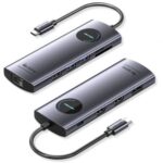 Docking USB Tipo-C Vention TQWHB/ 2xHDMI 4K/ 1xDisplayPort/ 3xUSB/ 1xUSB Tipo-C PD/ 1xRJ45/ 1xLector Tarjetas/ Gris