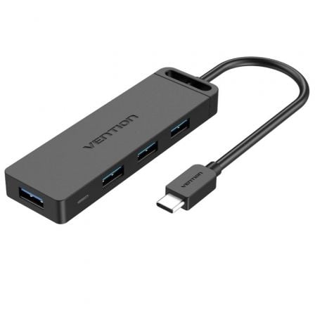 art_ven-hub20tgkbb_1.jpg Hub USB Tipo-C Vention TGKBB/ 4xUSB/ 1xMicroUSB PD - Imagen 1