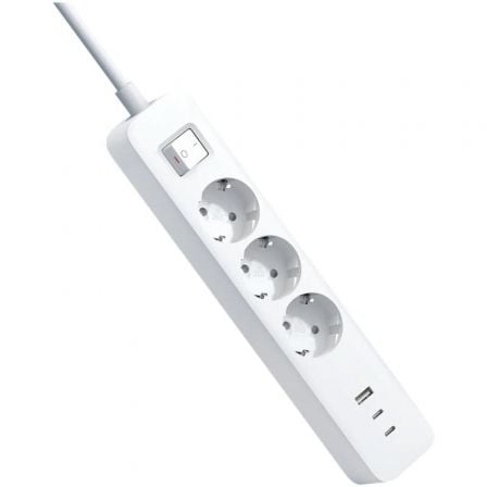 art_xia-regleta2020w20pow20str_1.jpg Regleta con Interruptor Xiaomi 20W Power Strip/ 3 Tomas de Corriente/ 1 USB/ 2 USB Tipo-C/ Cable 1.4m/ Blanca - Imagen 1