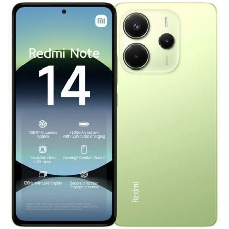 art_xia-sp20note14208-25620gree_1.jpg Smartphone Xiaomi Redmi Note 14 8GB/ 256GB/ 6.67"/ Verde - Imagen 1